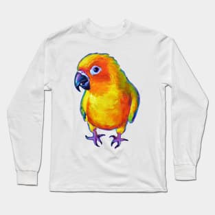 Aesop, the Sun Conure by Robert Phelps Long Sleeve T-Shirt